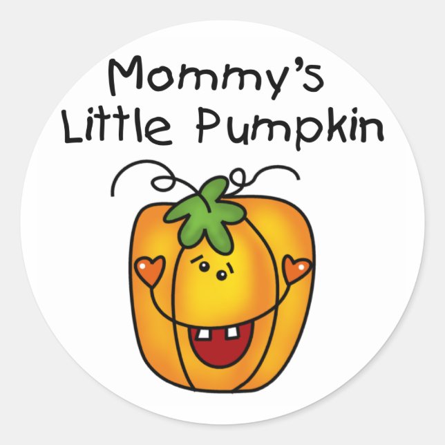 Mommy's Little Pumpkin T-shirts and Gifts Classic Round Sticker (Front)