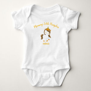 Mommy's Little Pumpkin Unicorn Baby Bodysuit