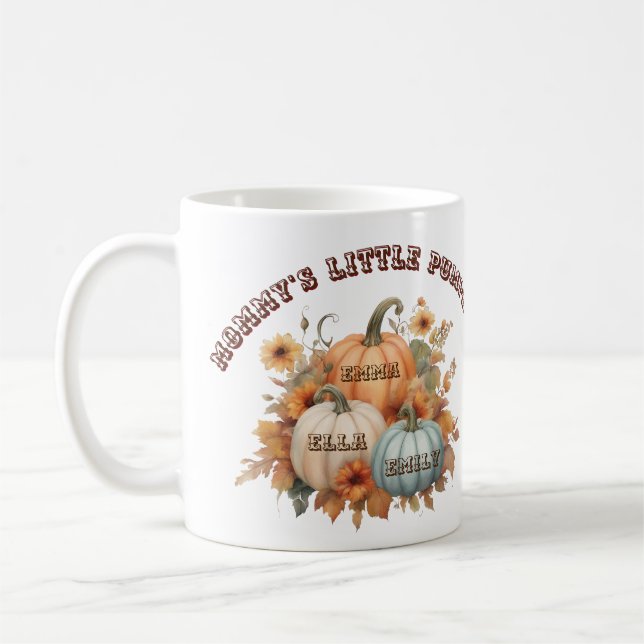 Mommy's Little Pumpkins  Coffee Mug (Left)
