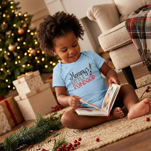 Mommy's Little Reindeer Christmas Baby Bodysuit
