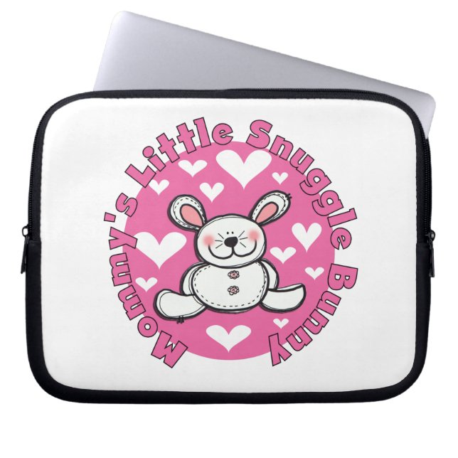 Mommy's Little Snuggle Bunny Laptop Sleeve (Front)