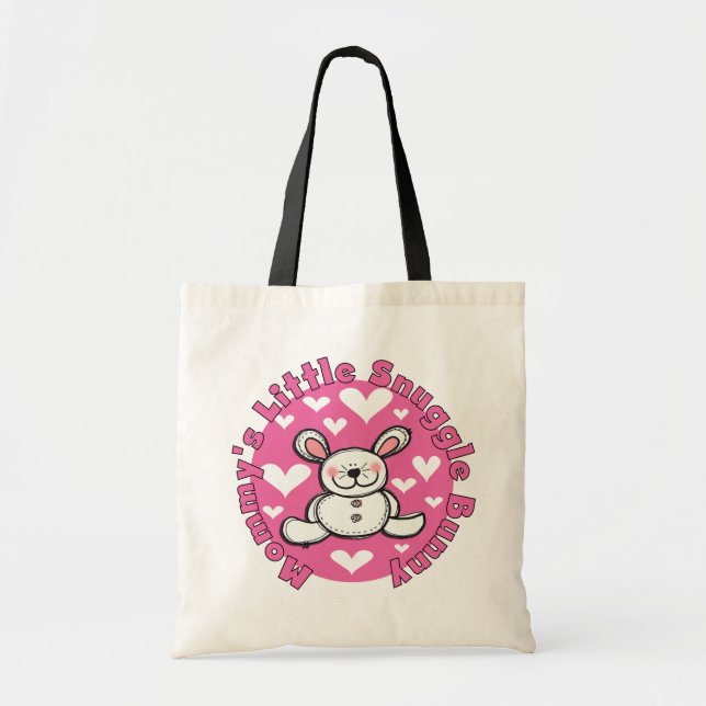 Mommy's Little Snuggle Bunny Tote Bag (Front)