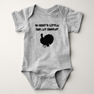 Mommy's Little Turkey Hunter with Turkey Baby Bodysuit