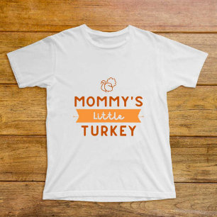 Mommy's Little Turkey Modern White baby tshirt