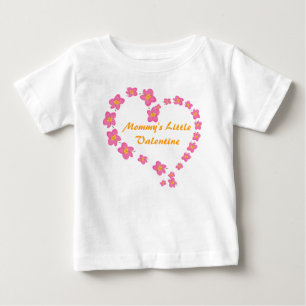 Mommy's Little Valentine flower heart shirt