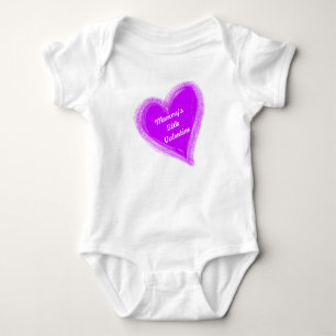 Mommy's Little Valentine Purple Heart Baby Bodysuit