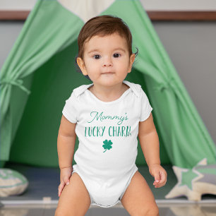 Mommy's Lucky Charm   Cute St. Patrick's Day Baby Bodysuit