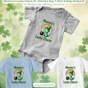 Mommy's Lucky Charm St. Patrick's Day T-Shirt & Baby Bodysuit
