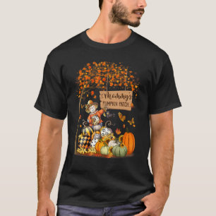 Mommy's Pumpkin Patch Fall Leaves Scarecrow Thanks T-Shirt