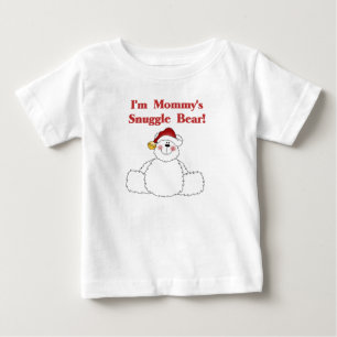 Mommy's Snuggle Bear Mommy Christmas Baby T-Shirt