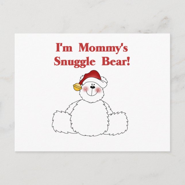 Mommy's Snuggle Bear T-shirts and Gifts Postcard (Front)