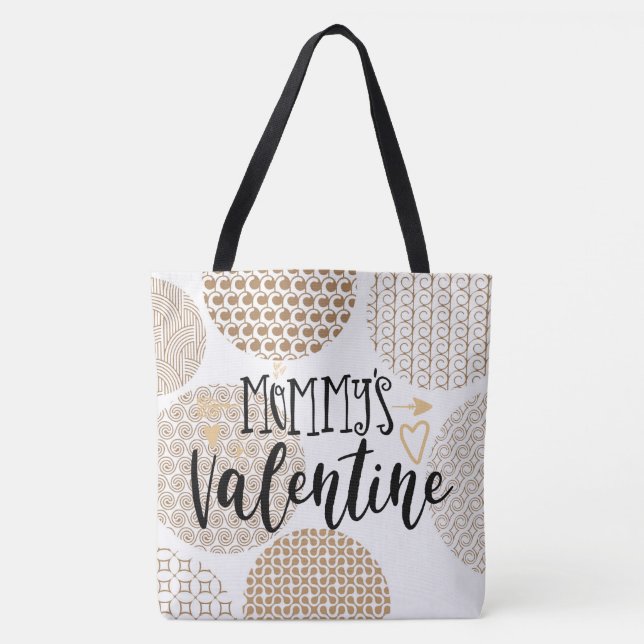 Mommy's Valentine Designer Tote Bag (Front)