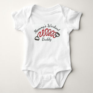 Mommy's Workout Buddy Exercise Resistance Band Baby Bodysuit