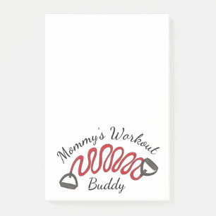 Mommy's Workout Buddy Exercise Resistance Band Post-it Notes