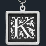 Momogram Silver Necklace<br><div class="desc">Keepsake Necklaces Choose either Silver Plated Gold Finish or Sterling Silver Unique Personalized Custom !st Christmas Gift Wedding Keepsake Wedding Party Necklaces - to change background colour - click customize - click edit - choose last tool in drop down menu and choose from one of the colours shown or enter...</div>