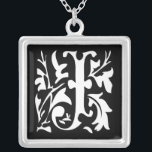Momogram Silver Necklace<br><div class="desc">Keepsake Necklaces Choose either Silver Plated Gold Finish or Sterling Silver Unique Personalized Custom !st Christmas Gift Wedding Keepsake Wedding Party Necklaces - to change background colour - click customize - click edit - choose last tool in drop down menu and choose from one of the colours shown or enter...</div>