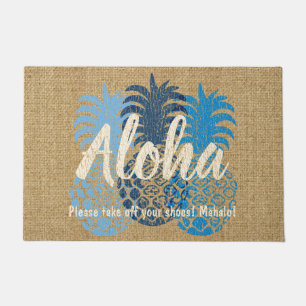 Momona Hawaiian Tropical Pineapple Aloha Doormat