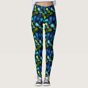 Momona Hawaiian Tropical Pineapple Leggings