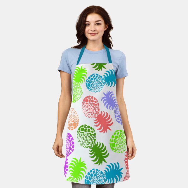Momona Hawaiian Tropical Pineapple - Multi Apron (Worn)