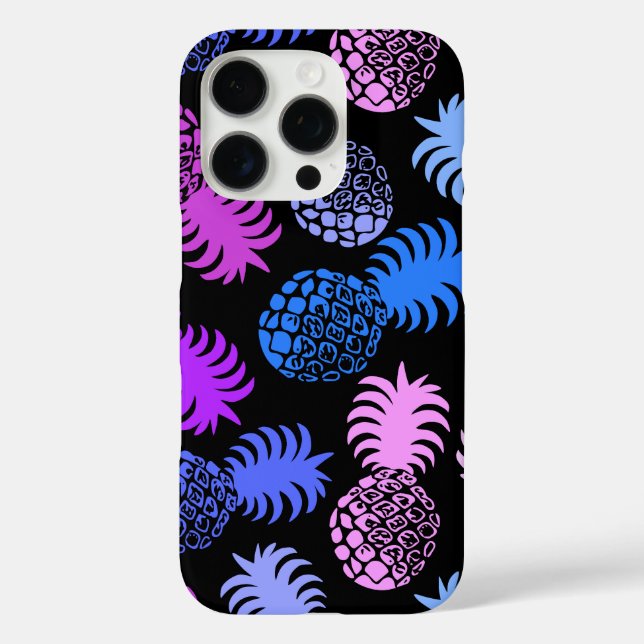 Momona Hawaiian Tropical Pineapple Purple Case-Mate iPhone Case (Back)