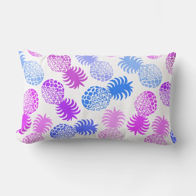 Momona Hawaiian Tropical Pineapple Reversible Lumbar Pillow (Front)