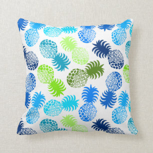 Momona Hawaiian Tropical Pineapple Reversible Throw Pillow