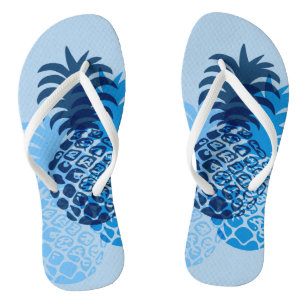 Momona Pineapple Hawaiian Tropical Reversible Flip Flops