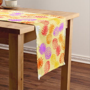Momona Pineapple Hawaiian Tropical Short Table Runner