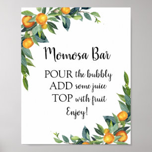 Momosa Bar Baby Shower Drink Sign