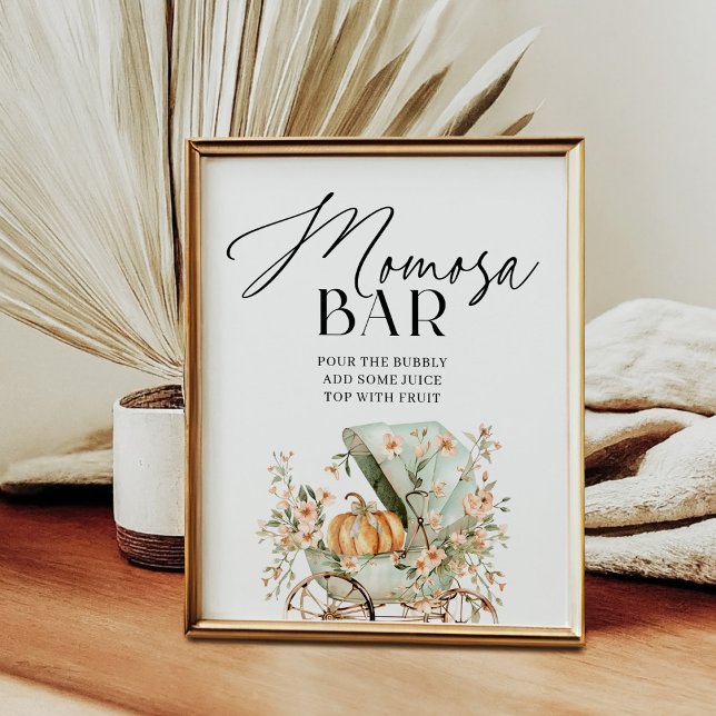Momosa Bar Fall Little Pumpkin Baby Shower Poster (Creator Uploaded)
