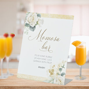 Momosa Bar Sign – It’s A Boy Baby Shower Gold