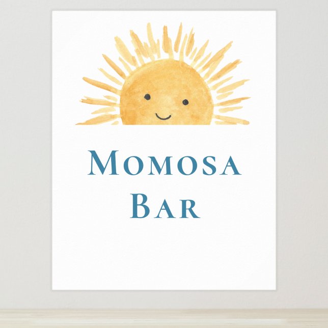 Momosa Bar Sun-Themed Baby Shower Sign (Creator Uploaded)