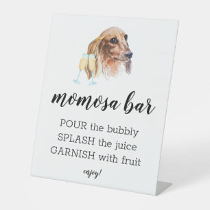 Momosa Bar Watercolor Dachshund Theme Sign