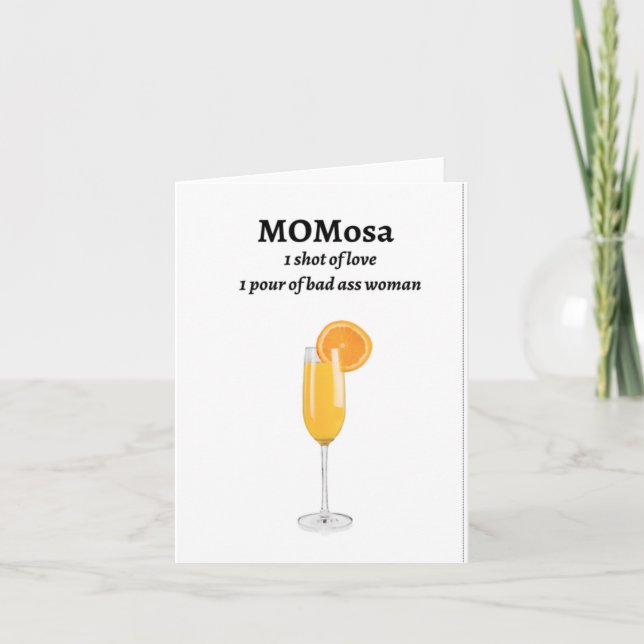 Momosa carte de fête des mères, Puns à boire, Cade (Devant)