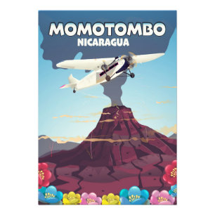 Momotombo Nicaragua volcano travel print. Photo Print