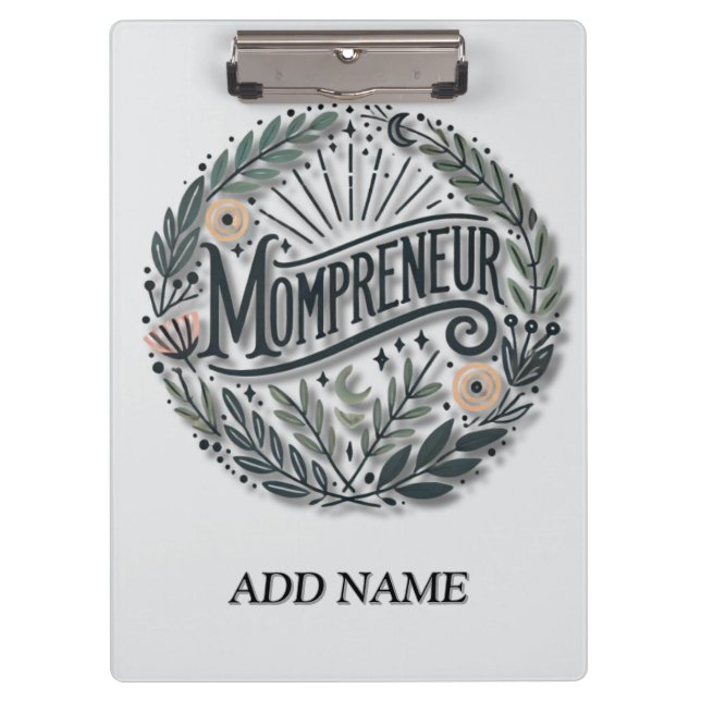 Mompreneur Themed Clipboard (Front)