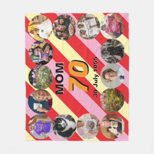 Moms 70th birthday 70 years old seventieth gandma fleece blanket