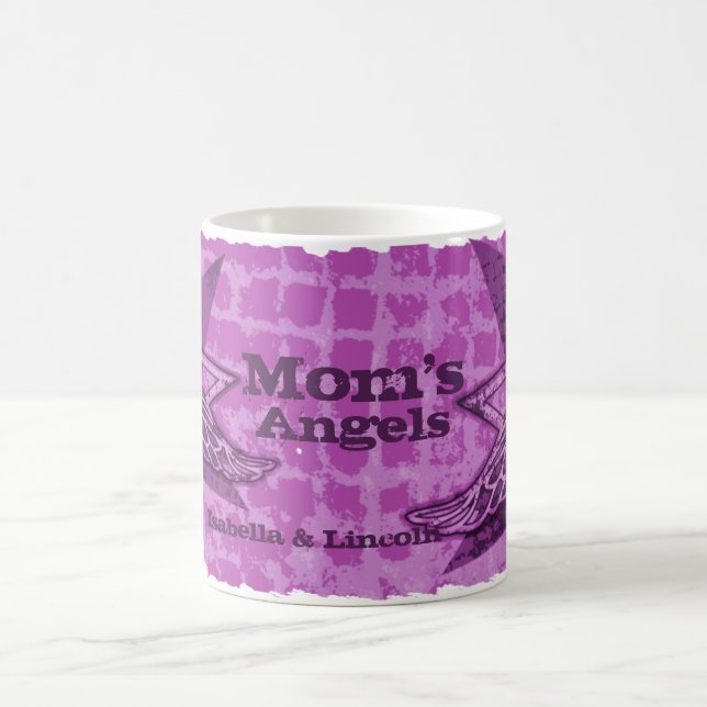 Mom's Angels in stars purple mug (Center)