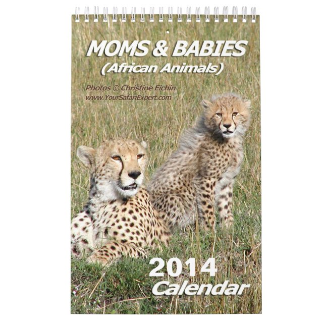 Moms & Babies African Animals Calendar 2014 1-Pg. (Cover)