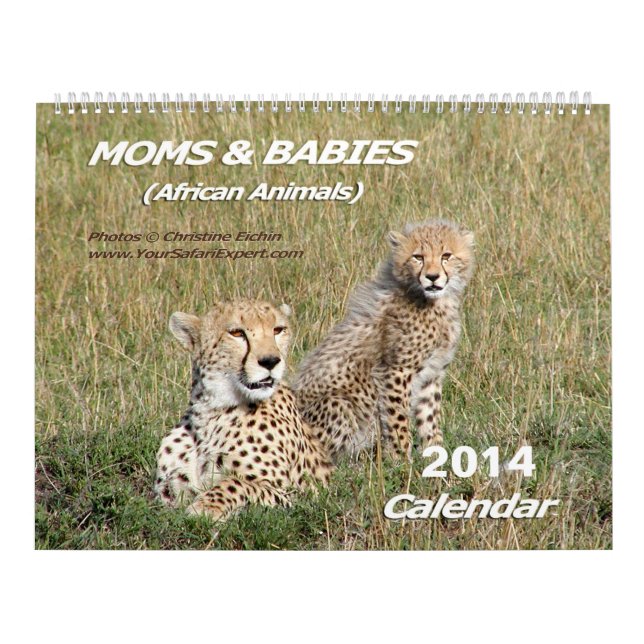 Moms & Babies African Animals Calendar 2014 2-Pg. (Cover)