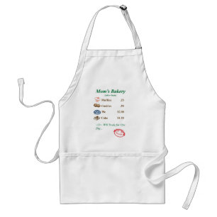Mom's Bakery Menu Apron