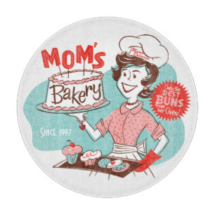 Mom's Bakery Retro Cutting Board (CUSTOMIZABLE)