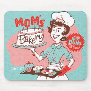 Mom's Bakery Retro Mother's Day Mousepad