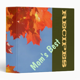 Mom's Best Recipes binders Holidays Autumn Leaves