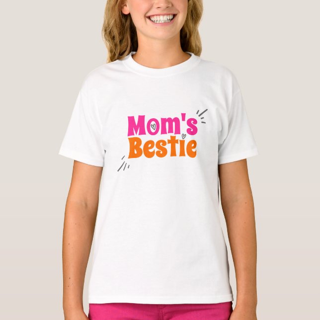 Mom's Bestie T-Shirt for Girls | DP7 (Front)
