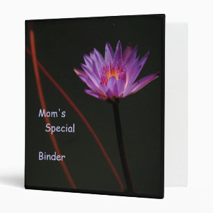 Mom's Binder with Purple Water Lily