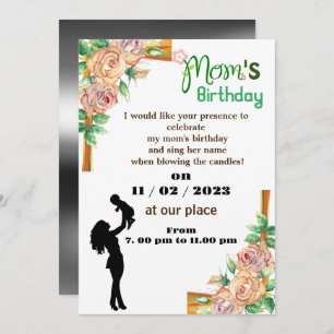 mom's birthday Invitation