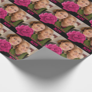 Mom's birthday photo text Wrapping Paper
