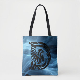 Moms Bold Eagle on Blue Smoke Large Shoulder Tote