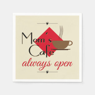 Mom's Cafe Always Open Napkin